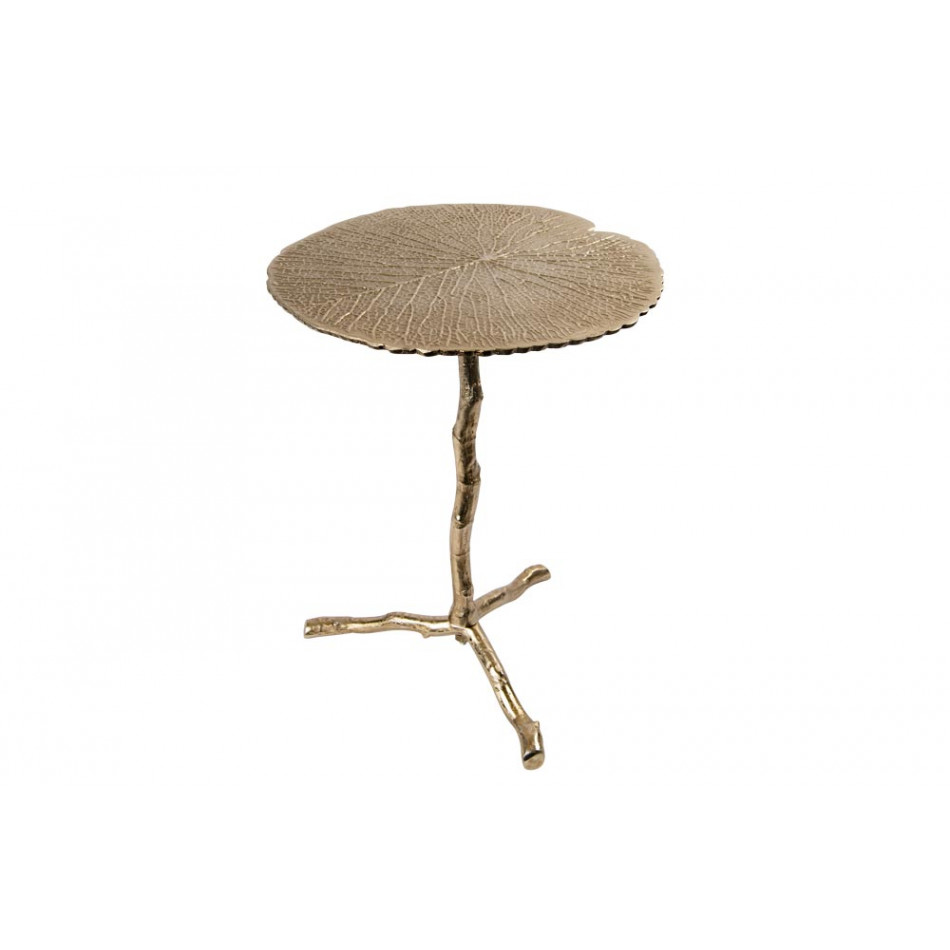 Decorative table Velards M, antique brass color, H54x50cm