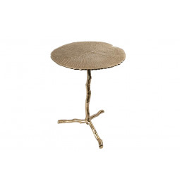 Decorative table Velards M, antique brass color, H54x50cm