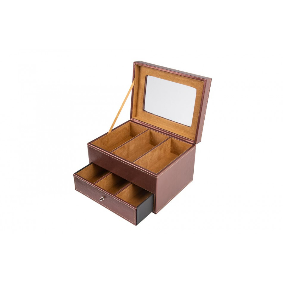 Glasses box, brown, 14.5x23x17.5cm