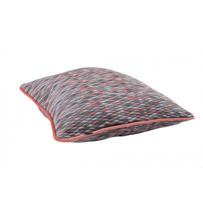 Decorative pillowcase Diamente 260 with trim, grey/pink 45x45cm
