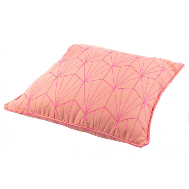 Decorative pillowcase Delirium 2, salmon color with trim, 45x45cm