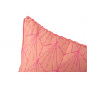 Decorative pillowcase Delirium 2, salmon color with trim, 45x45cm