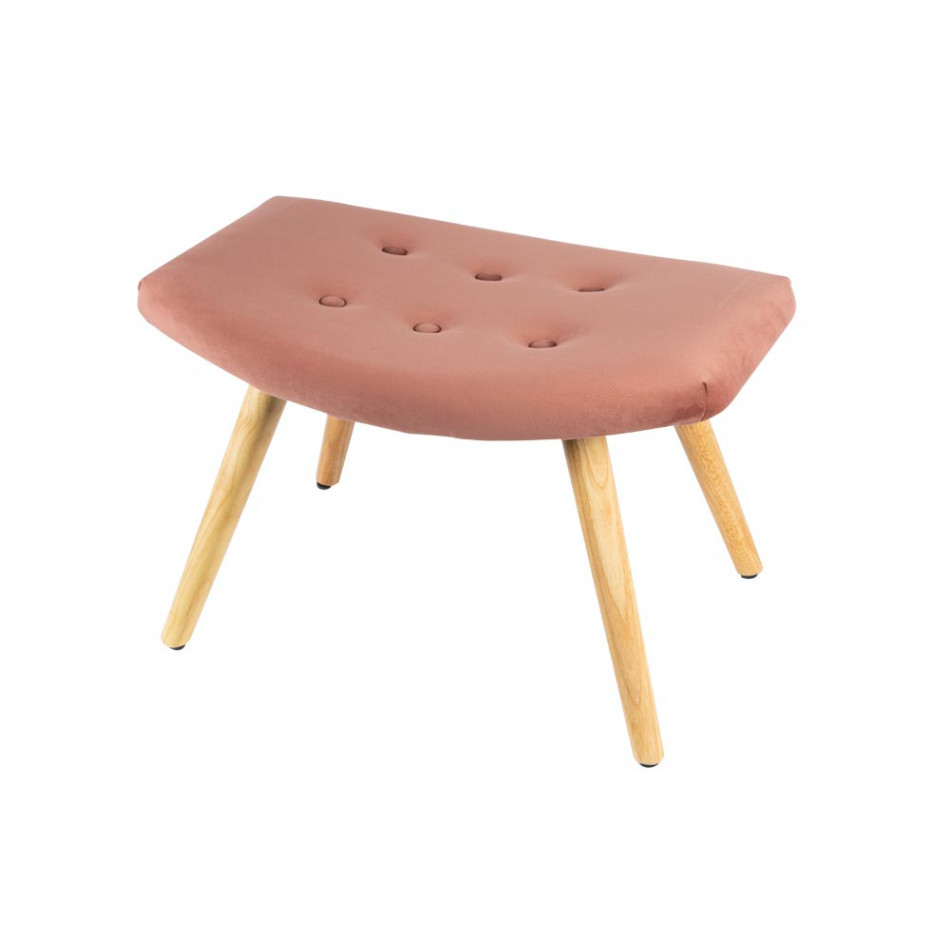 Ottoman Navel 2, coral rose color, 61x41x38cm