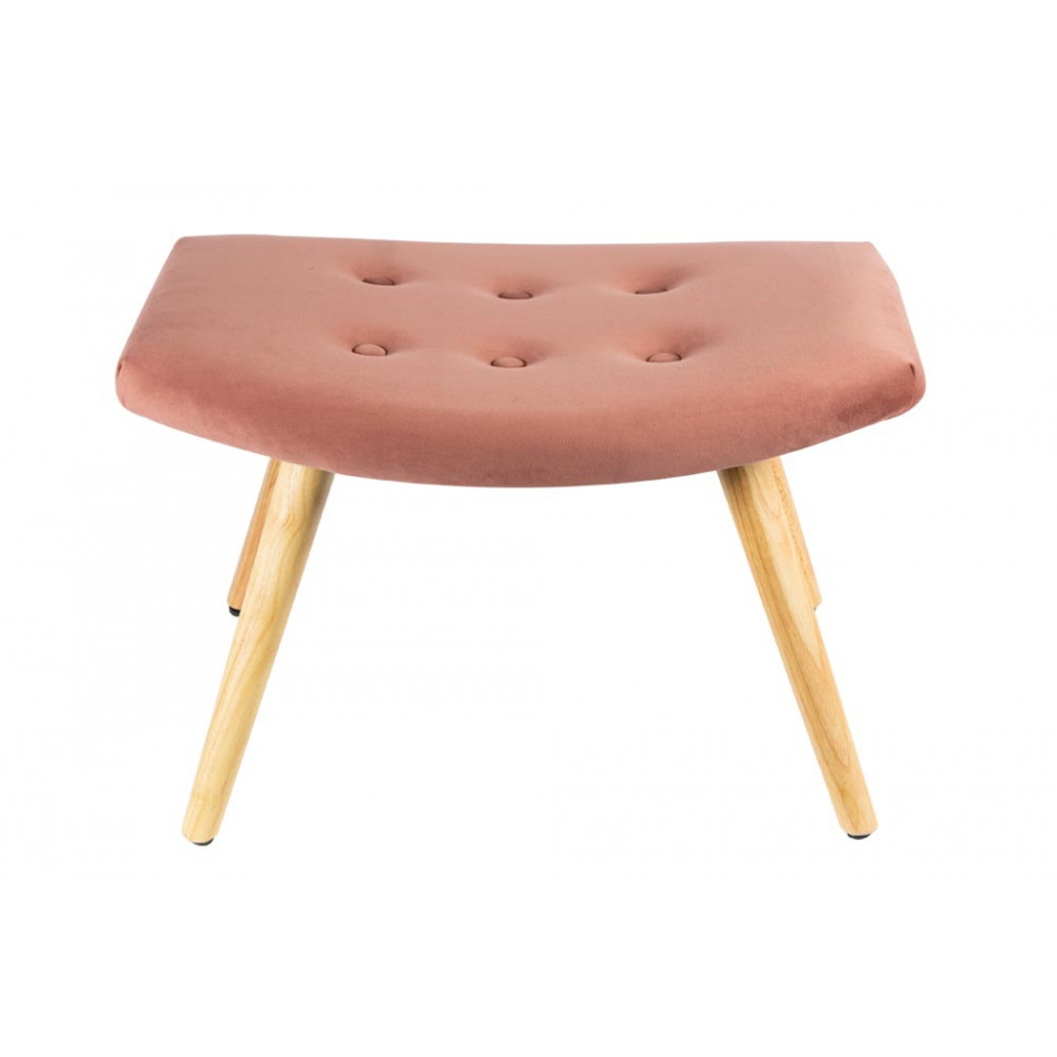 Ottoman Navel 2, coral rose color, 61x41x38cm