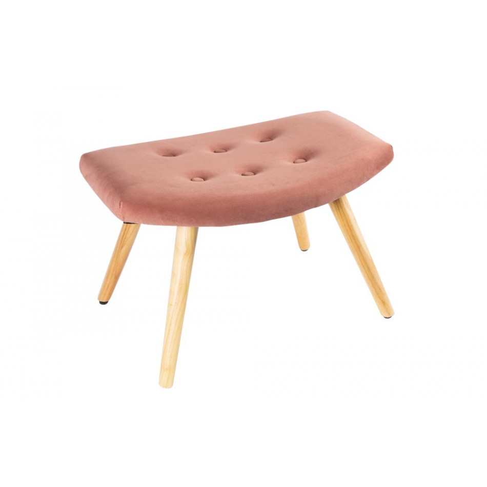 Ottoman Navel 2, coral rose color, 61x41x38cm