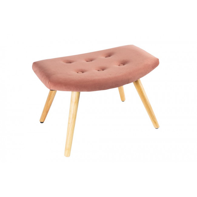 Ottoman Navel 2, coral rose color, 61x41x38cm