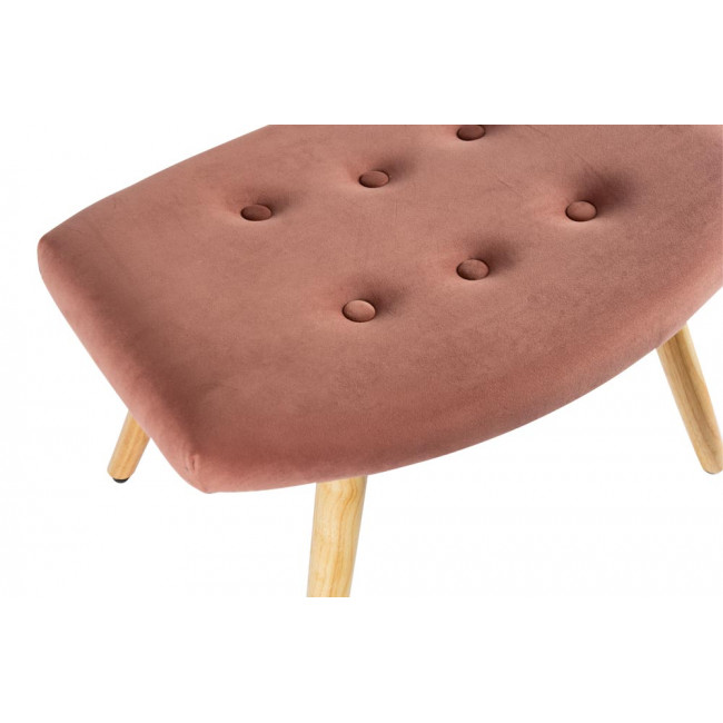 Ottoman Navel 2, coral rose color, 61x41x38cm