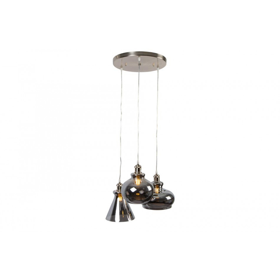 Подвесной светильник Rafael, цвет никель, H40-120cm, D50cm, E27 3x60W (макс.)