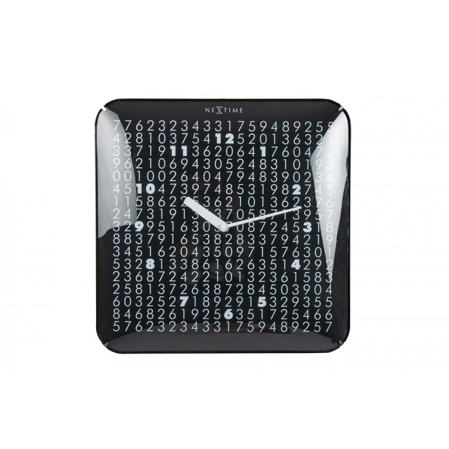 Wall clock Labyrinth, black, glass, 35x35cm