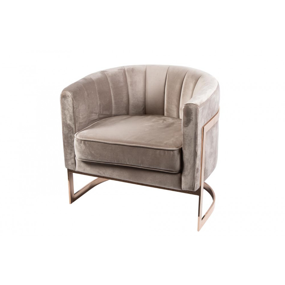 Кресло для отдыха Sparezzo, темно-серого / розового золота, 77x70x68см, высота сиденья 46cm