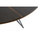Coffee table Strodi, black, glass top, D70cm, H48cm