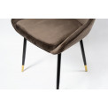Chair Santana, coffee color, H-86x56x56cm, seat H-46cm