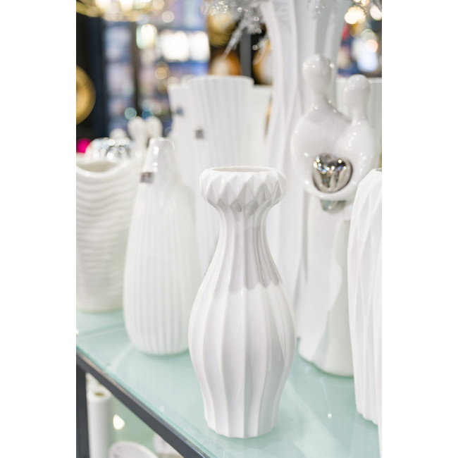 Vase  Fereza, white, 13.7x33.3cm