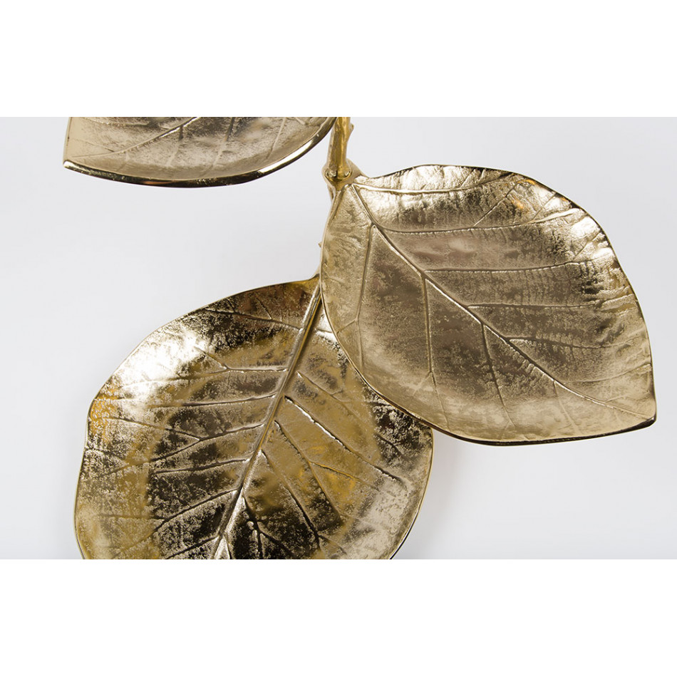 Decorative plate Venta, gold colour, 44x32.5x44.2cm