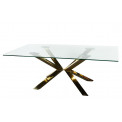Oбеденный стол Ardin, стекло, 198x99x7см