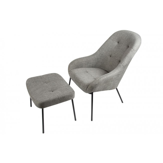 Lounge chair Aldriano  H96x68x78cm with ottoman H43x54x45cm