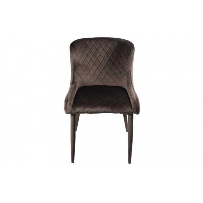 Dining chair Marinna, taupe, velvet, 82x50x44cm seat height 46cm