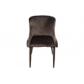 Обеденный стул  Marinna, серо-коричневый, бархат, 82x50x44cm высота сиденья 46cm