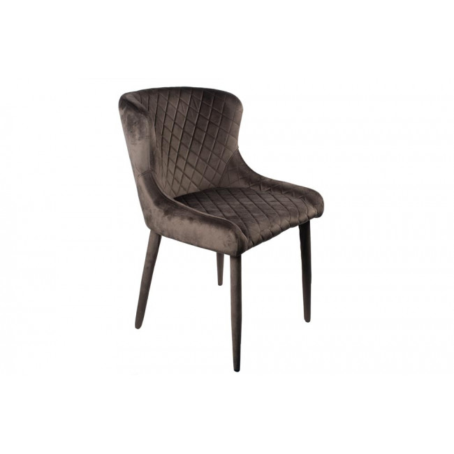 Обеденный стул  Marinna, серо-коричневый, бархат, 82x50x44cm высота сиденья 46cm