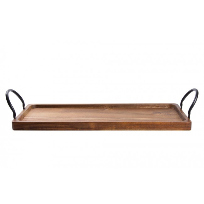 Acacia wood tray, 54.5x20x10cm