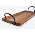 Acacia wood tray, 54.5x20x10cm