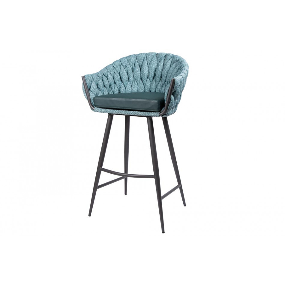 Bar chair Oerebro, blue-green, 60x50x103cm, seat height 75cm