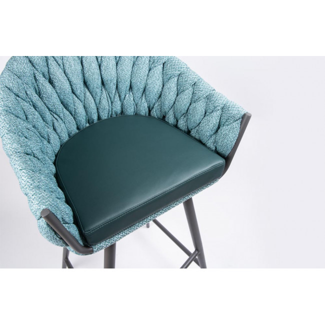 Bar chair Oerebro, blue-green, 60x50x103cm, seat height 75cm