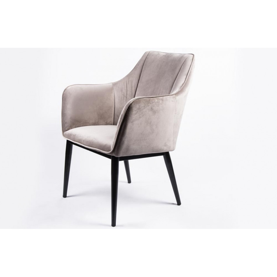 Armchair Sabara, grey, 64x60x H84cm, seat height 40cm