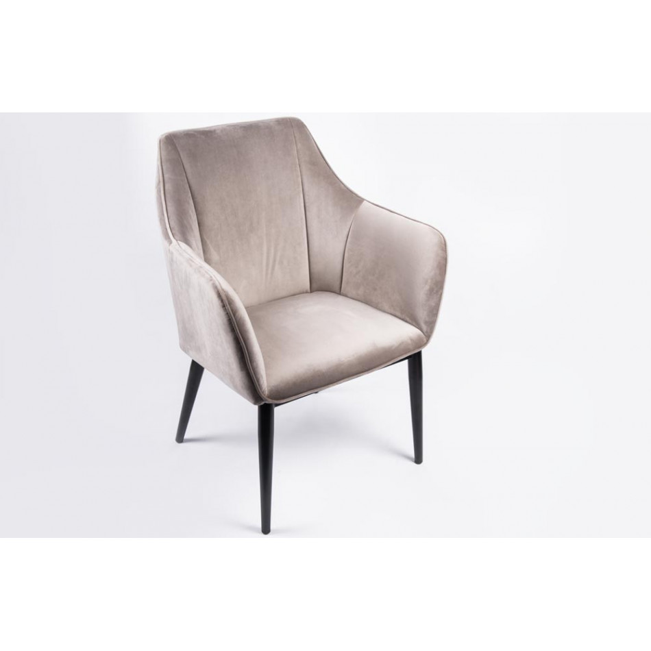 Armchair Sabara, grey, 64x60x H84cm, seat height 40cm