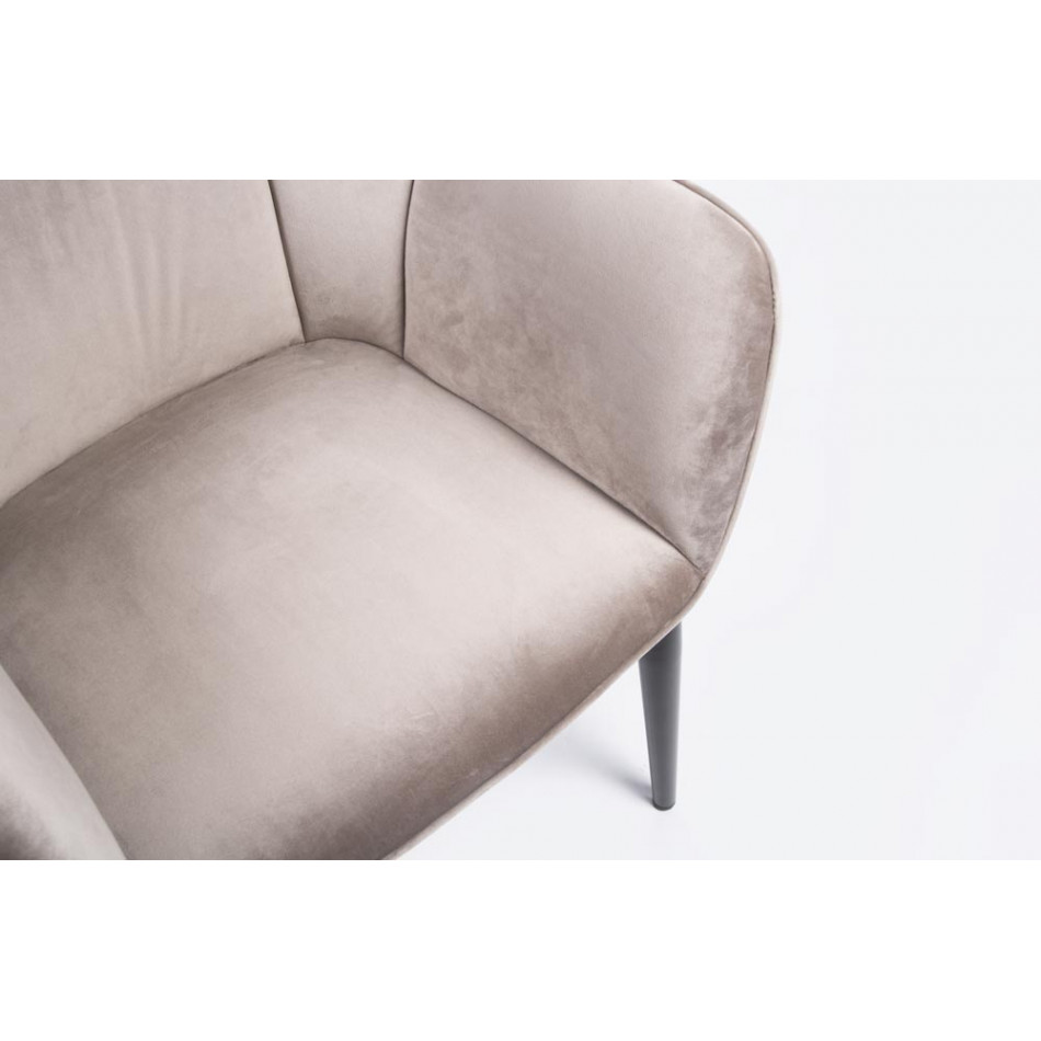 Armchair Sabara, grey, 64x60x H84cm, seat height 40cm