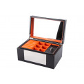 Jewellery box Zenica, black/orange, 25x16x12.5cm