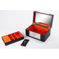 Jewellery box Zenica, black/orange, 25x16x12.5cm