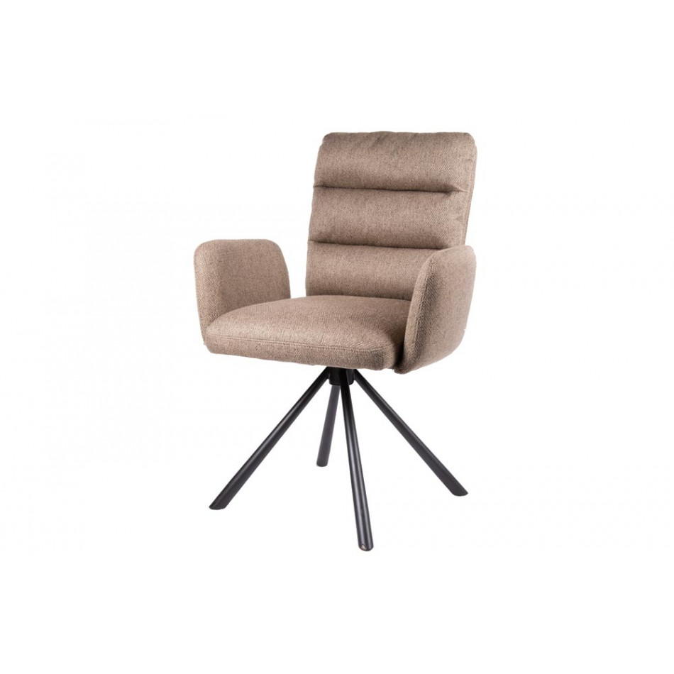 Chair Daloa, 360 swivel, brown,  67x62x91.5cm, seat height 48cm