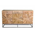 Sideboard Sole, 3 doors, 3 drawers, from Mango wood, 160x40x90cm