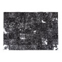 Кожаный ковер черный / серебристый, 140x200см