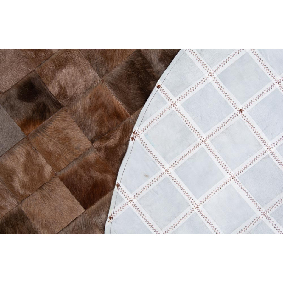 Leather carpet  Blesbok, round D150cm