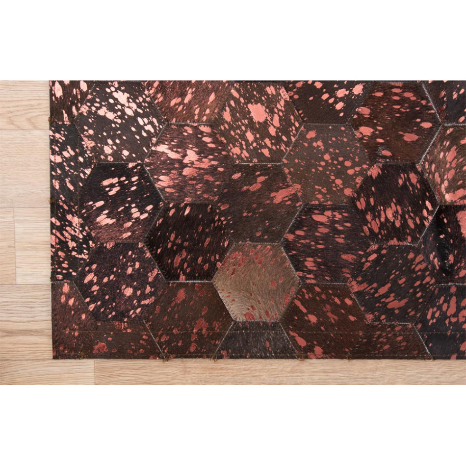 Кожаный ковер, коричневый 2107, 140x200см