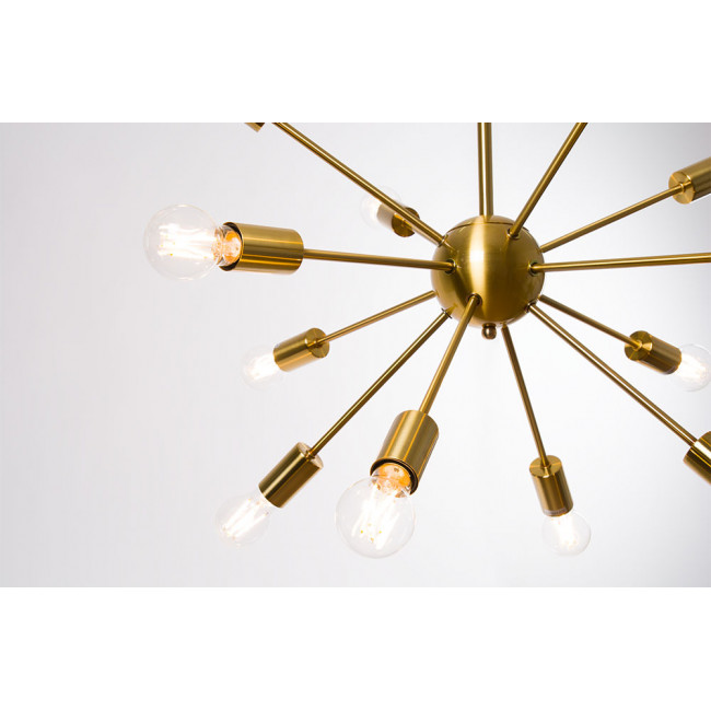 Ceiling lamp Resta, bronze color, E27 12x60W(max), D70cm H65-138cm