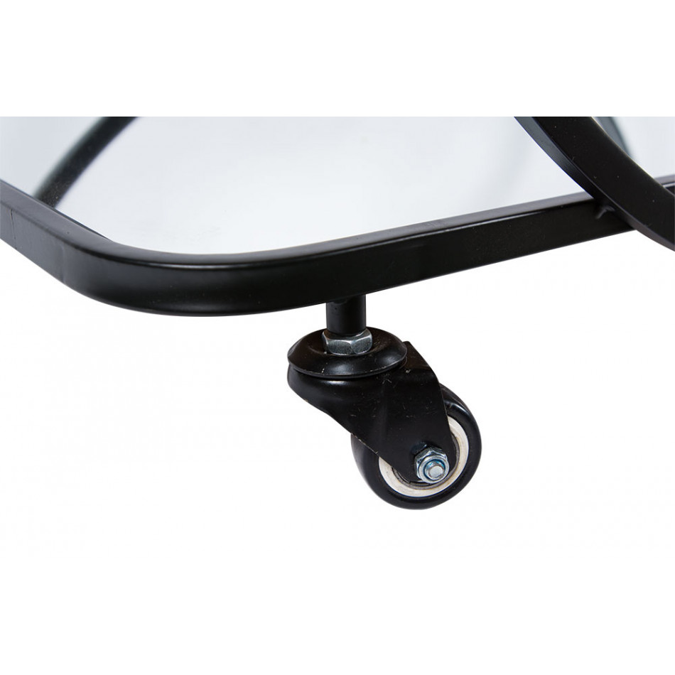 Барный столик на колесах Bogajo, черный, 71.5x39x72.5cm