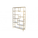 Metal shelf Belinda, golden, 195x115x30cm