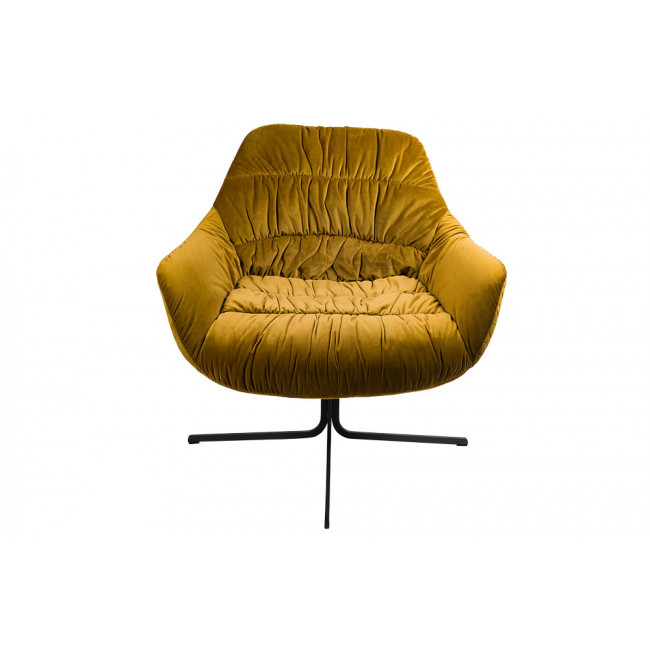 Chair Silandro, swivel, mustard tone, 83x76x79cm, seat height 47cm