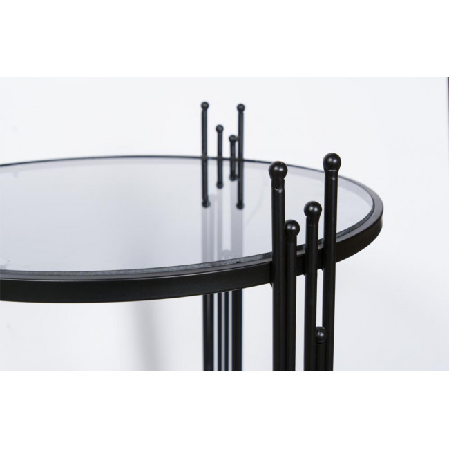 Side table Bahia L, black, D41.5 H67cm