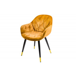 Chair Saronno, golden, 58x63x81cm, seat height 46cm