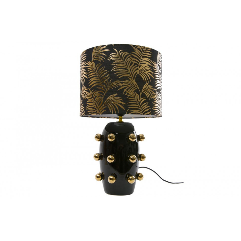 Table lamp Dorot, ceramic, printed shade, H49x30cm, E27 60W