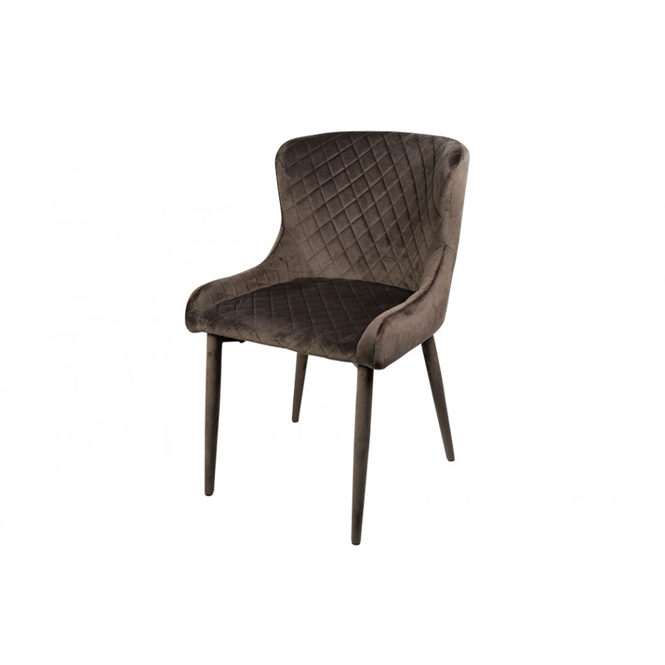 Oбеденный стул Marinna, темно коричневый, бархат, 82x50x44cm, высота сиденья 46cm
