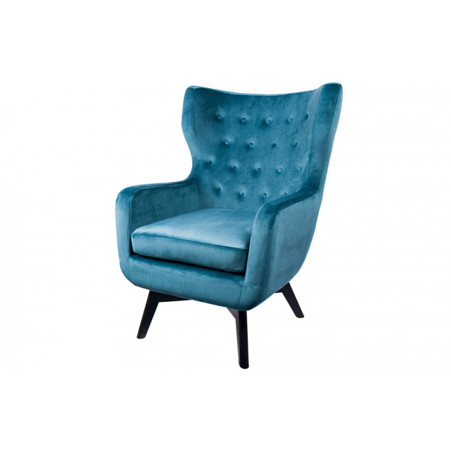 Armchair Dunkel, blue, H103x76x80cm, seat height 50cm