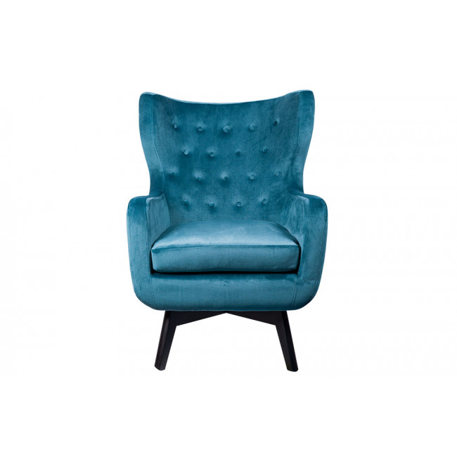 Armchair Dunkel, blue, H103x76x80cm, seat height 50cm