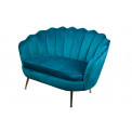 Double armchair Shell, light blue, 85x129x85cm, seat height 43cm