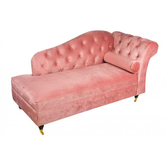 Lounge chair Chesterfield R, pink,164x70x83cm, seat height 42cm