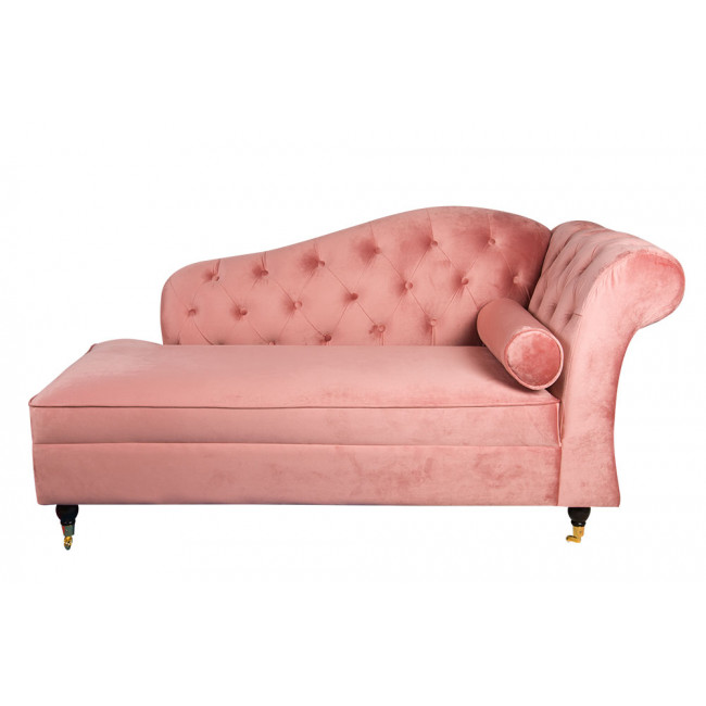 Lounge chair Chesterfield R, pink,164x70x83cm, seat height 42cm